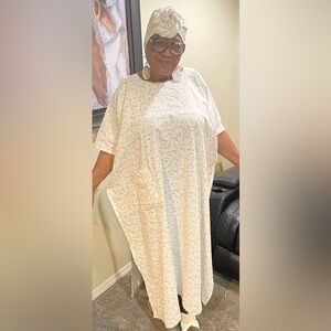 3 pc Kaftan- Headwrap - Earrings